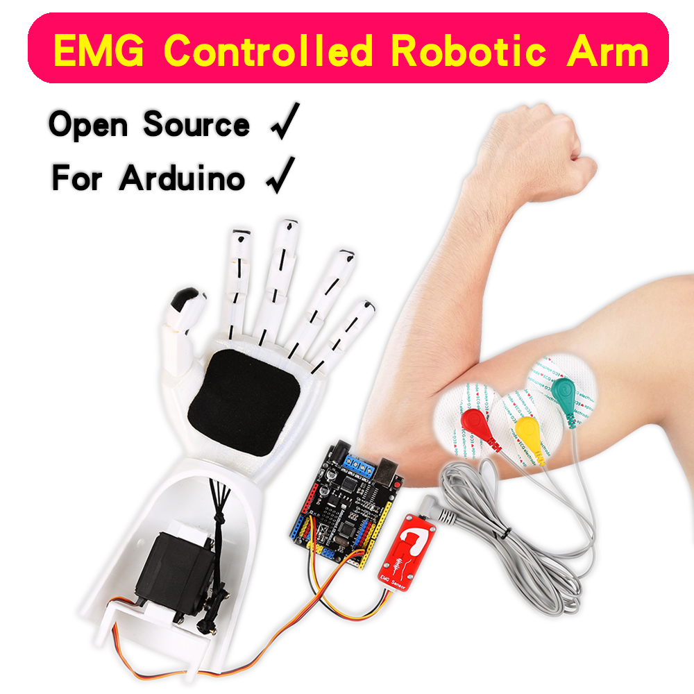 Muscle Sensor Emg - Датчик EMG, роботизированная рука, электрический датчик