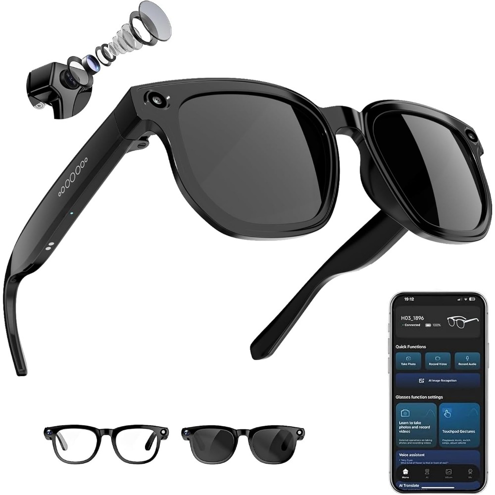 Умные очки с 8-мегапиксельной  – обзор и цена Smart Glasses Lens