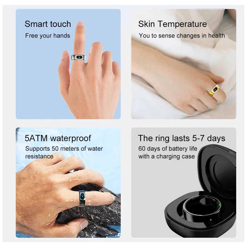 Умное кольцо с зарядным чехлом – обзор и цена Temperature Ring Skin