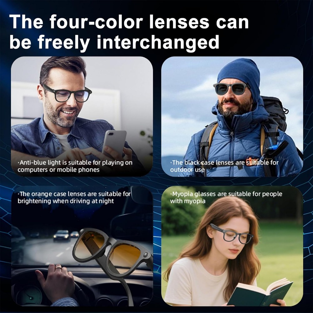 Умные очки с HD-камерой, функц – обзор и цена Smart Glasses Lens