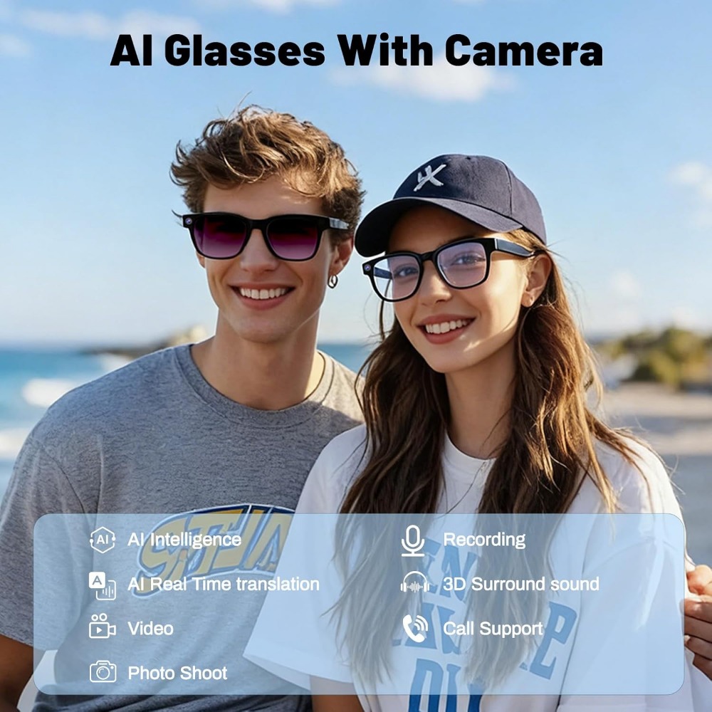 Умные очки с AI-переводом, Blu – обзор и цена Smart Glasses Lens