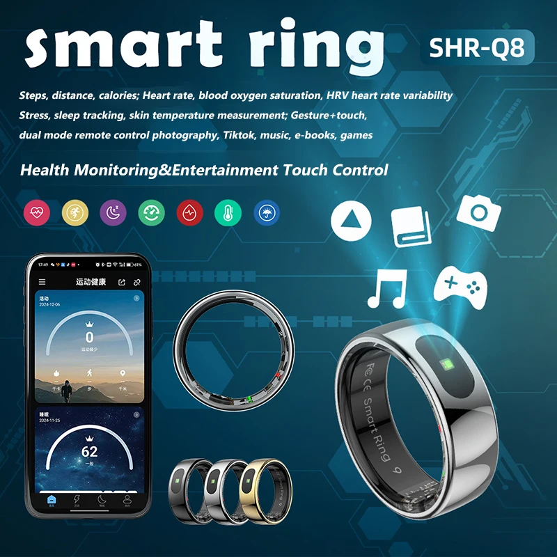 R08 Смарт-кольцо для мужчин и  – обзор и цена Temperature Ring Skin